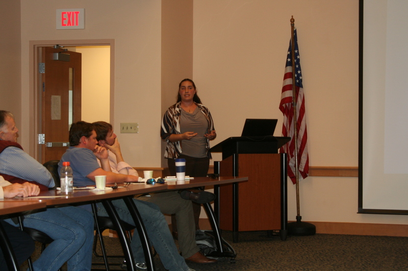 Zina Hense, a Delaware Division of Fish & Wildlife environmental scientist, details the path writing aquaculture regulation is likely to take. Regulations are scheduled to be in place in July. Hense gave a presentation at the December meeting of Delaware Center for the Inland Bays' Scientific & Technical Advisory Committee. BY HENRY J EVANS JR.